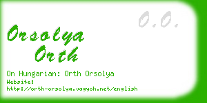 orsolya orth business card